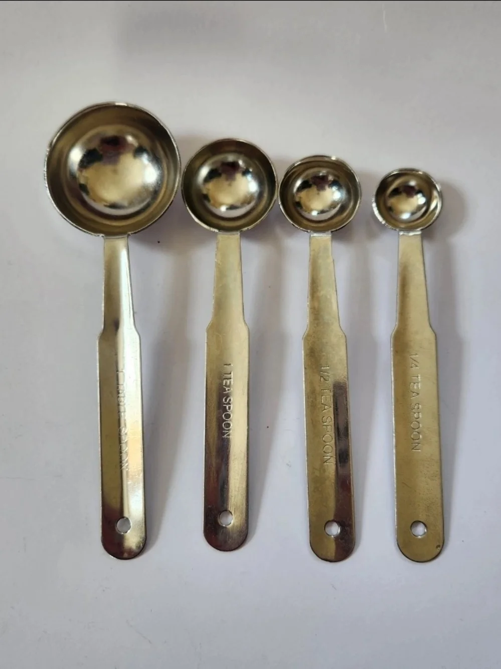 Stainless Steel Nesting Measuring Spoons Set of 4 Vintage